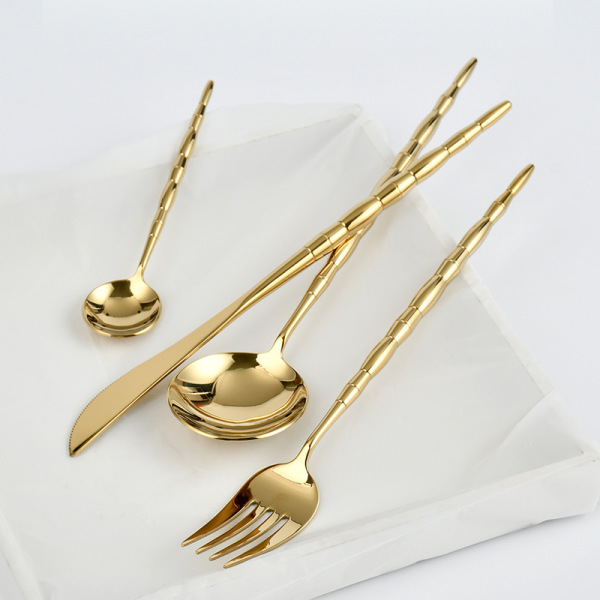 304 tableware with bamboo handle 16