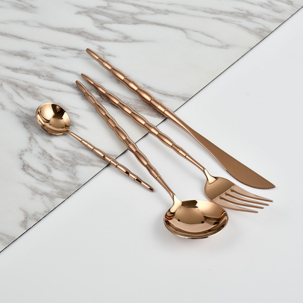 304 tableware with bamboo handle 16