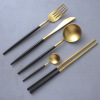 Cylindrical Black Gold Tableware 18