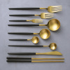 Cylindrical Black Gold Tableware 18
