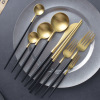 Cylindrical Black Gold Tableware 18